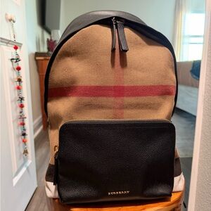 Burberry Beige and Black Men's Backpack